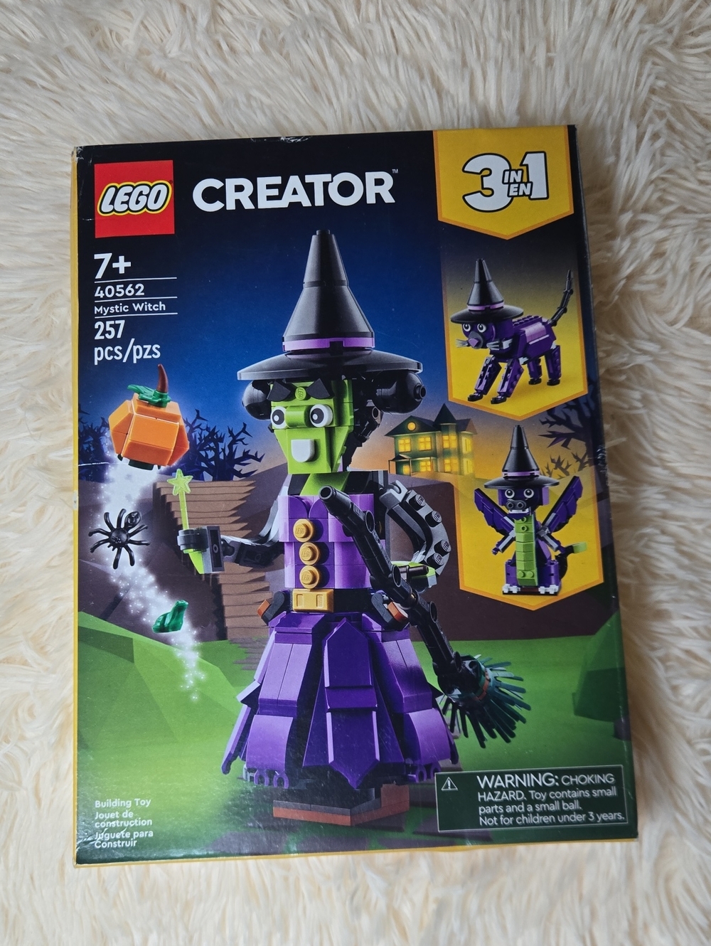 NEW Lego Creator Purple Witch Costume Set with Green Face Accents